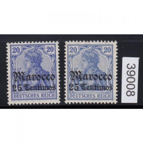 DAP Marokko 1906, Mich.-Nr.: 37 a+c *