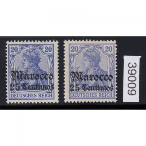 DAP Marokko 1906, Mich.-Nr.: 37 a+c *