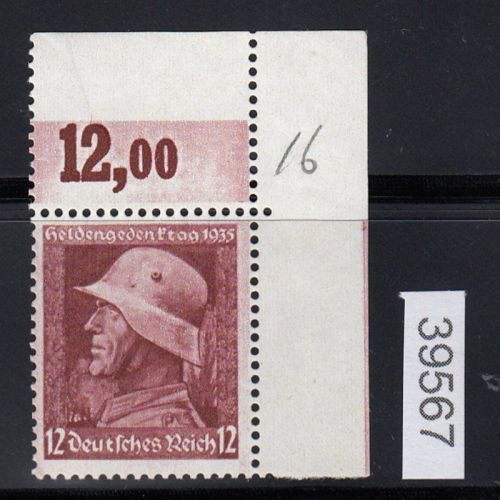 DR 1935, Mich.-Nr.: 570 x ** Eckrand geprüft