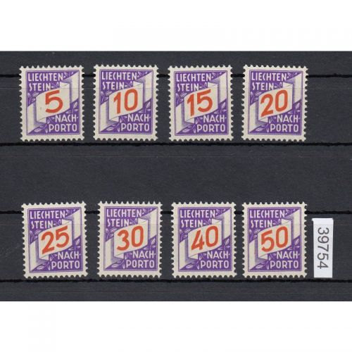 Liechtenstein  1928 : Mi.-Nr.:Porto 13-20 **