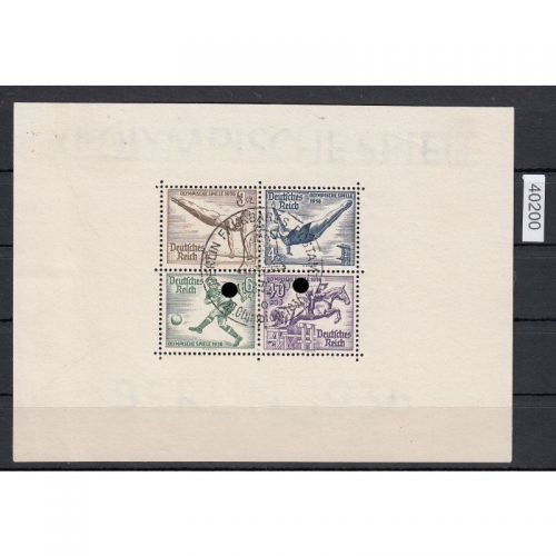 DR 1936, Mich.-Nr.: 624-631, Block 5    Stpl. "Fahrbares Postamt o "