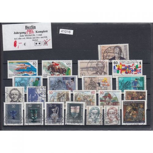Berlin 1986, Mich.-Nr.: Komplett Gestempelt mit Berlin Stpl.