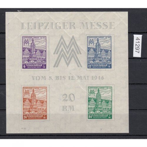 SBZ  1945 Mi.-Nr.:  Block 5 XZ ** Type VIII  geprüft  Attest  lesen
