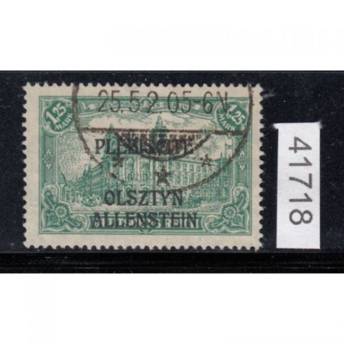Abstimmung. Allenstein 1920, Mi.-Nr. 11 b gestempelt  geprüft