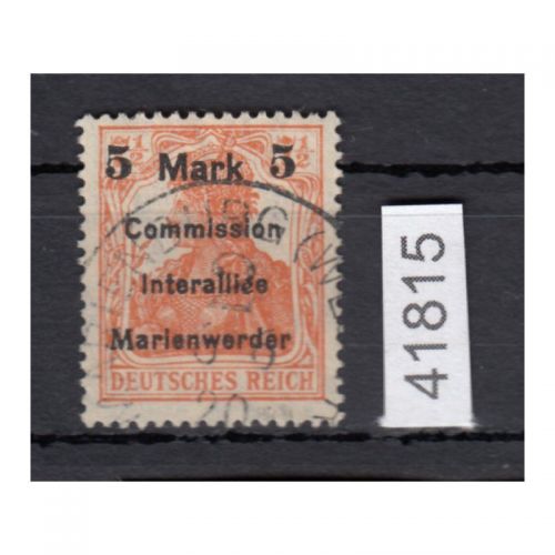 Abstimmung. Marienwerder 1920, Mi.-Nr. 25 B I a  gestempelt  Mi 90,00
