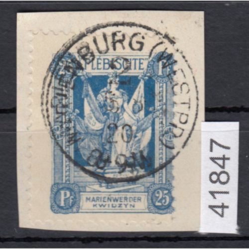 Abstimmung. Marienwerder 1920, Mi.-Nr. 34 gestempelt    Marienburg