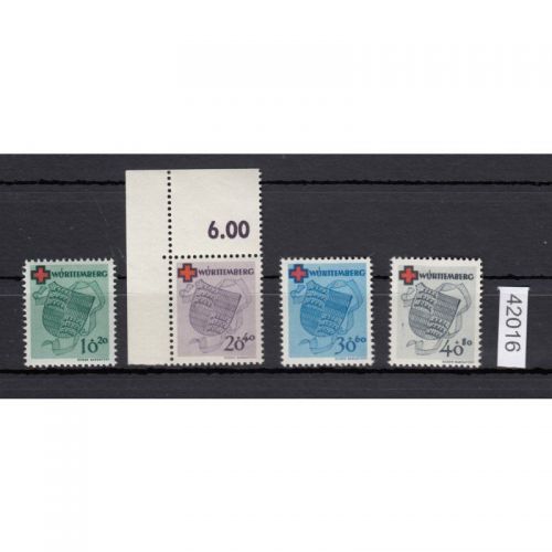 Alliierte Franz. Zone Württemberg Mi. Nr. 40-43 A **  geprüft  Befund
