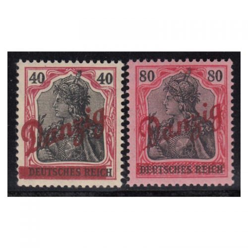 Danzig 1920 Mi.Nr. 38+40 **