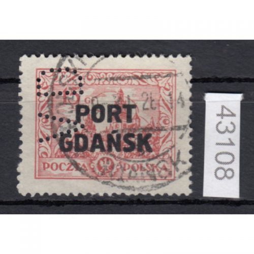 Danzig Hafen 1926 Mi.Nr. 17  gestempelt   FIRMENLOCHUNG PERFIN