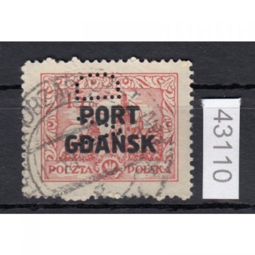 Danzig Hafen 1926 Mi.Nr. 17  gestempelt   FIRMENLOCHUNG PERFIN