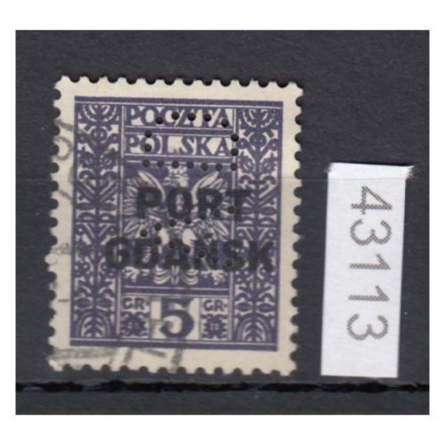 Danzig Hafen 1929 Mi.Nr. 20  gestempelt   FIRMENLOCHUNG PERFIN