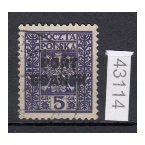 Danzig Hafen 1929 Mi.Nr. 20  gestempelt   FIRMENLOCHUNG PERFIN