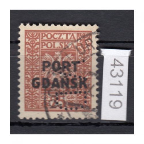 Danzig Hafen 1929 Mi.Nr. 22  gestempelt   FIRMENLOCHUNG PERFIN