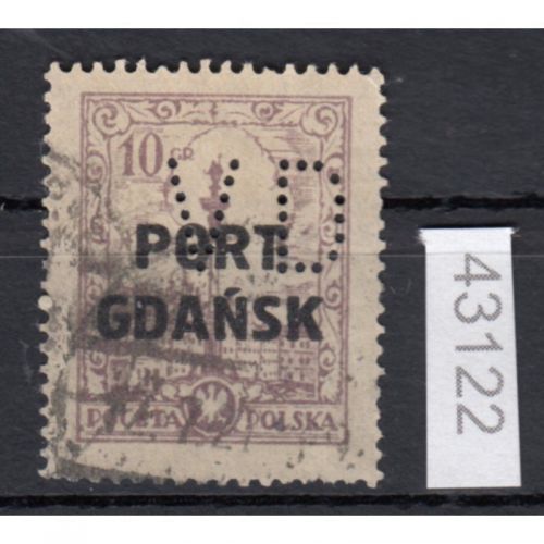 Danzig Hafen 1926 Mi.Nr. 16  gestempelt   FIRMENLOCHUNG PERFIN