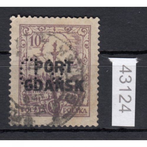 Danzig Hafen 1926 Mi.Nr. 16  gestempelt   FIRMENLOCHUNG PERFIN