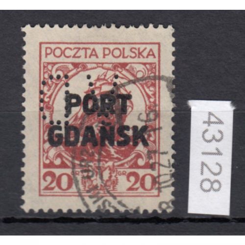 Danzig Hafen 1926 Mi.Nr. 18  gestempelt   FIRMENLOCHUNG PERFIN