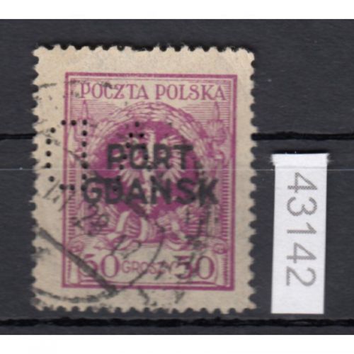 Danzig Hafen 1925 Mi.Nr. 11  gestempelt   FIRMENLOCHUNG PERFIN