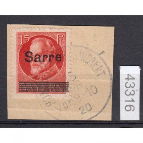 Saargebiet 1920 Mi. Nr. 20 a gestempelt geprüft