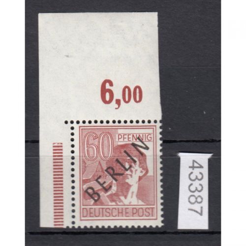 Berlin 1948, Mich.-Nr.: 14 ** Eckrand  geprüft