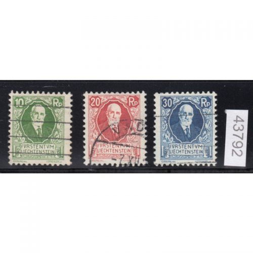 Liechtenstein 1925 : Mi.-Nr.:72-74 gestempelt
