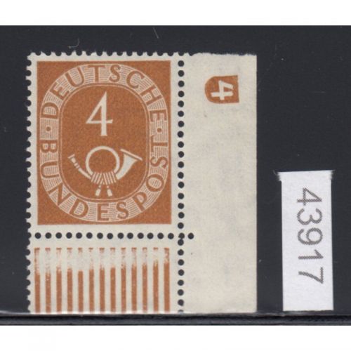 Bund 1951, Mich.-Nr.: 124 ** DZ 4 Eckrand