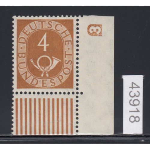 Bund 1951, Mich.-Nr.: 124 ** DZ 3 Eckrand