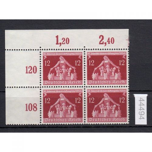 DR 1936, Mich.-Nr.: 619 **  Eckrand 4er.-Block