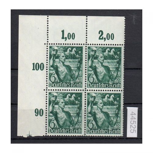 DR 1938, Mich.-Nr.: 660 ** Eckrand  4er.-Block
