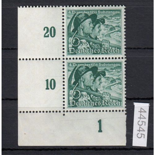 DR 1938, Mich.-Nr.: 684 x ** Eckrand  Paar