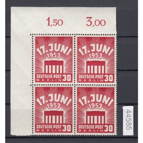 Berlin 1953, Mich.-Nr.: 111 ** Eckrand 4er.-Block