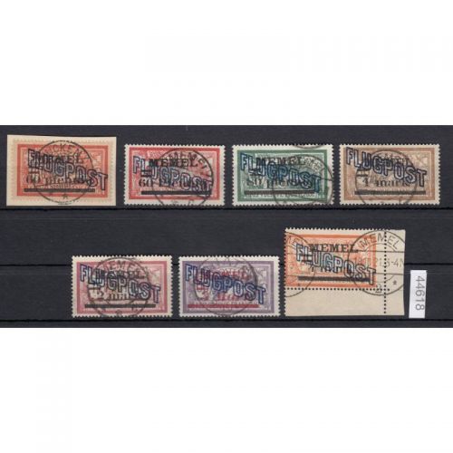 Memel 1921 Mi. Nr. 40-46 gestempelt  geprüft  Befund