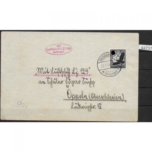 DR Zeppelinpost 1936 Mi. Nr. 537, 1.Postfahrt Hindenburg LZ 129, 1936