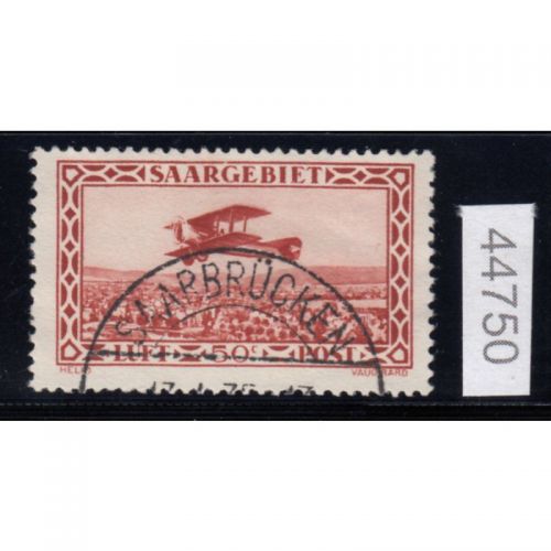 Saargebiet 1928 Mi. Nr. 126 VI gest. geprüft  Befund Plattenfehler