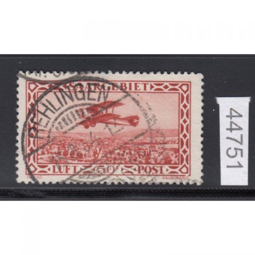Saargebiet 1928 Mi. Nr. 126 VIII gest. geprüft  Befund Plattenfehler