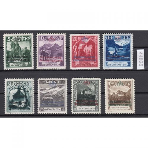 Liechtenstein 1932 : Mi.-Nr.:Dienst 1-8 **