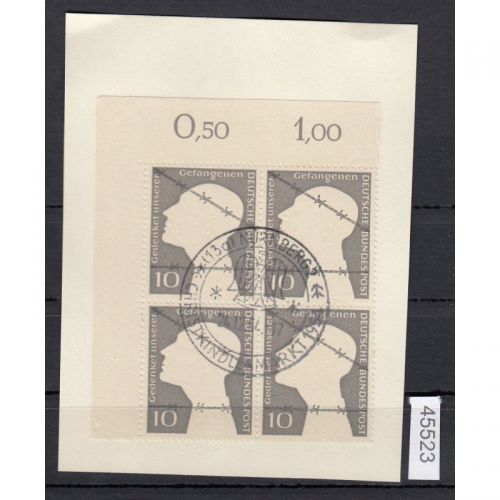 Bund 1953, Mich.-Nr.: 165 LUXUS Eckrand 4er.-Block  Vollstempel  Christkindle