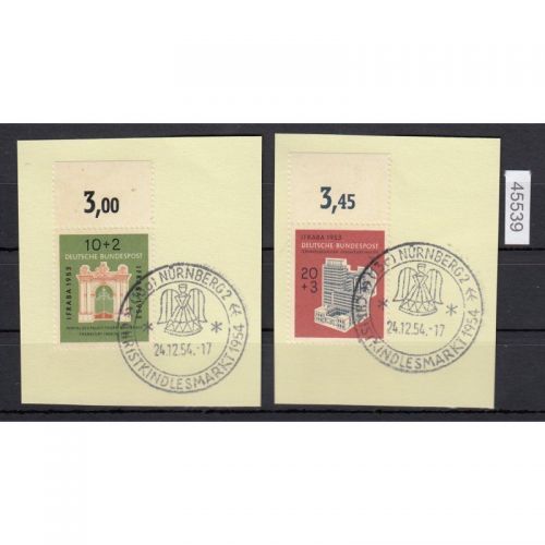 Bund 1953, Mich.-Nr.: 171+72 LUXUS  Oberrand  Vollstempel   Christkindle