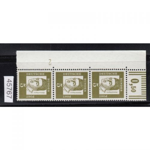 Bund 1961, Mich.-Nr.: 347 x ** DZ 2