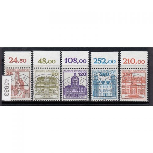 Bund 1982, Mich.-Nr.: 1139-43 Oberrand LUXUS Gestempelt + gummi