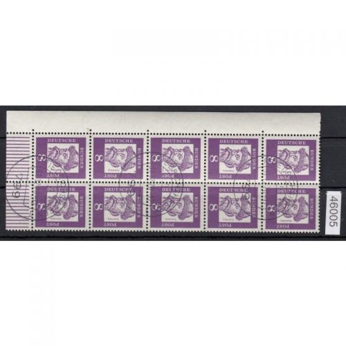 Bund 1961, Mich.-Nr.: 349 y gestempelt+gummi  Eckrand  4er.-Block+  Vollstempel
