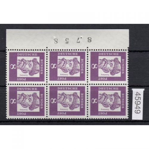 Bund 1961, Mich.-Nr.: 349 x **  4er.-Block    Bogennummer