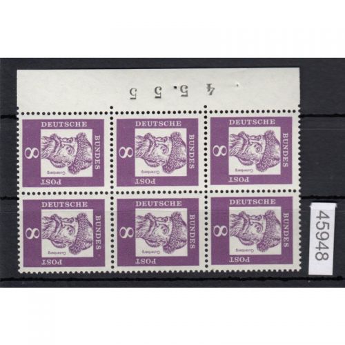 Bund 1961, Mich.-Nr.: 349 x **  4er.-Block    Bogennummer