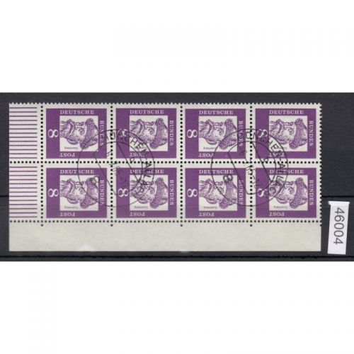 Bund 1961, Mich.-Nr.: 349 y gestempelt+gummi  Eckrand  4er.-Block+  Vollstempel