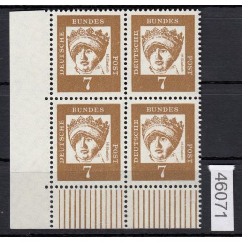 Bund 1961, Mich.-Nr.: 348 y **   Eckrand  4er.-Block  LU