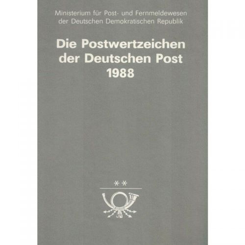 DDR 1988, Mich.-Nr.:  **  Komplettes Jahrbuch mit Marken, Blöcken, KLB, Ganzsachen