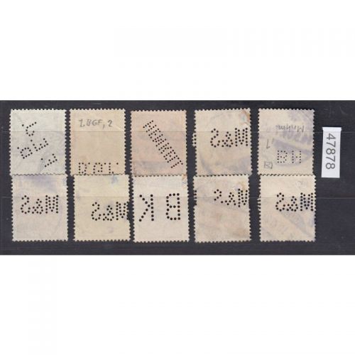 Deutsches Reich, Firmenlochungen, Perfins  Reichspost