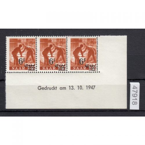 Saarland 1947 Mi. Nr. 233 II Br **   (Druckdatum)