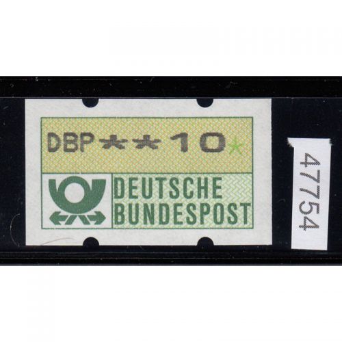 Bund 1982, Mich.-Nr.: ATM 1 F **  10 Pf  Fehlverwendung