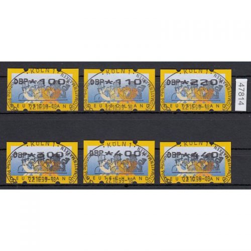 Bund 1999, Mich.-Nr.: ATM 3.1 gestempelt  100-440 Pf  (DBP) Ersttag
