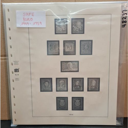 SAFE-Dual Bund 1949-59 Vordrucke  gebraucht   Altes System